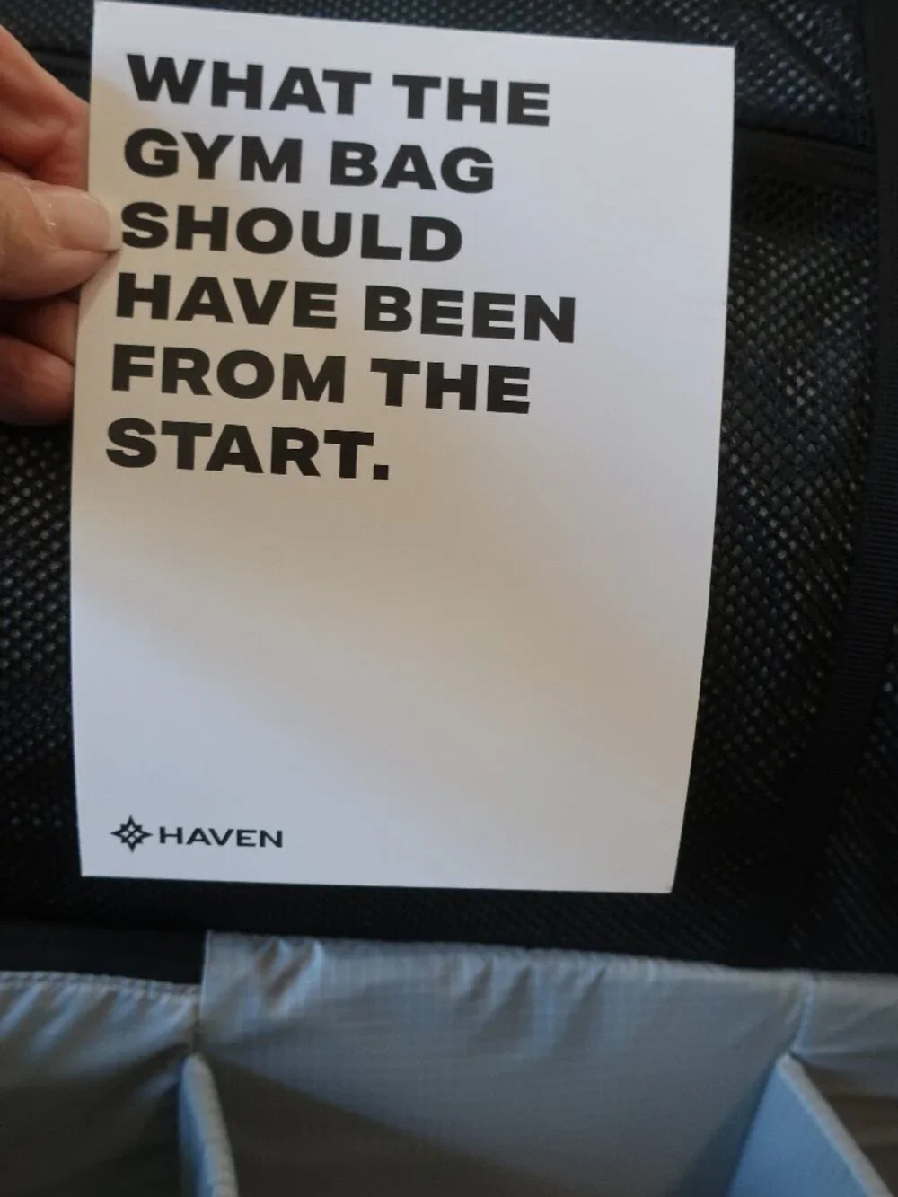 Unisex Haven Black Logo Organized Duffle Hydrox Crossfit Gym  Shoe Athletic Bag